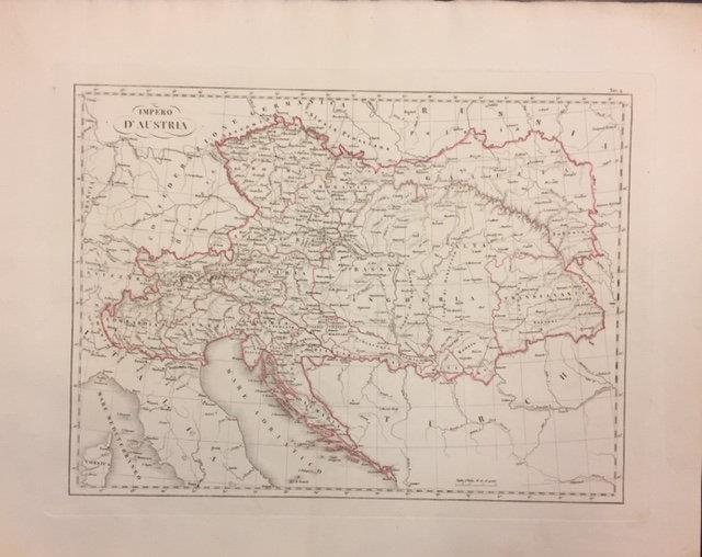 IMPERO D'AUSTRIA. Carta tratta da "Atlante di Geografia moderna" per …