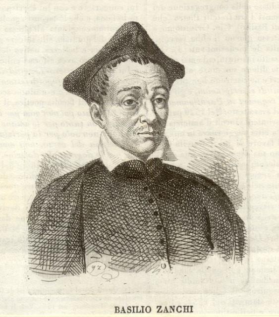 Incisione raffigurante il letterato Basilio Zanchi (Bergamo, 1500-1558).