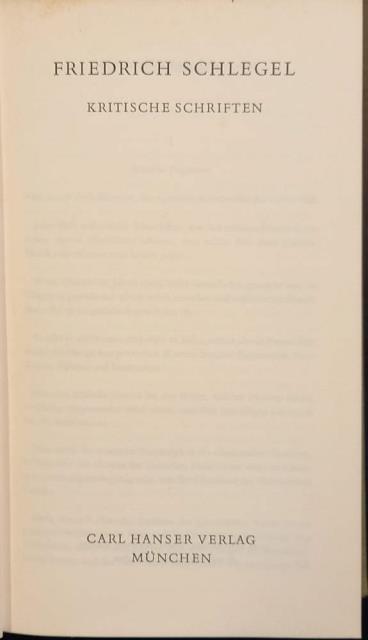 KRITISCHE SCHRIFTEN.