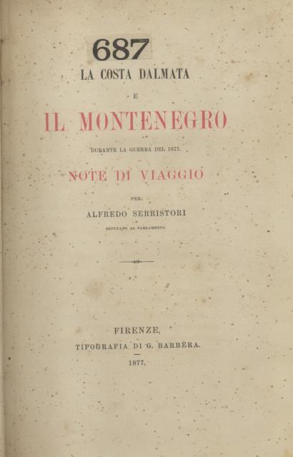 LA COSTA DALMATA E IL MONTENEGRO DURANTE LA GUERRA DEL …