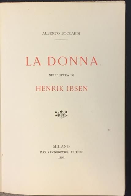 LA DONNA NELL'OPERA DI IBSEN.