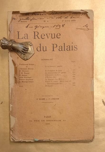 LA JEUNESSE D'UN MEDICIS. Saggio contenuto in "La Revue du …