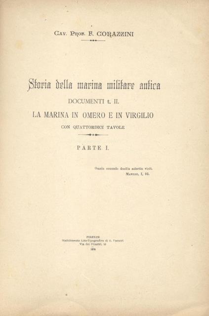 LA MARINA IN OMERO E VIRGILIO.