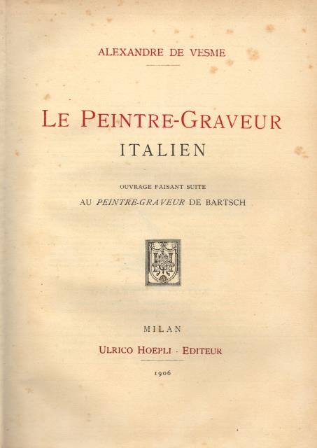LA PEINTRE - GRAVURE ITALIEN. Ouvrage faisant suite au "Peintre …