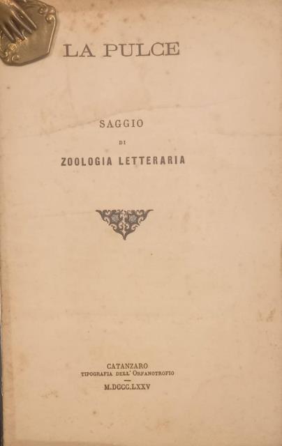 LA PULCE. SAGGIO DI ZOOLOGIA LETTERARIA.