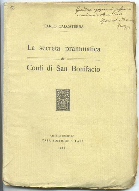 LA SECRETA PRAMMATICA DEI CONTI DI SAN BONIFACIO. Per le …