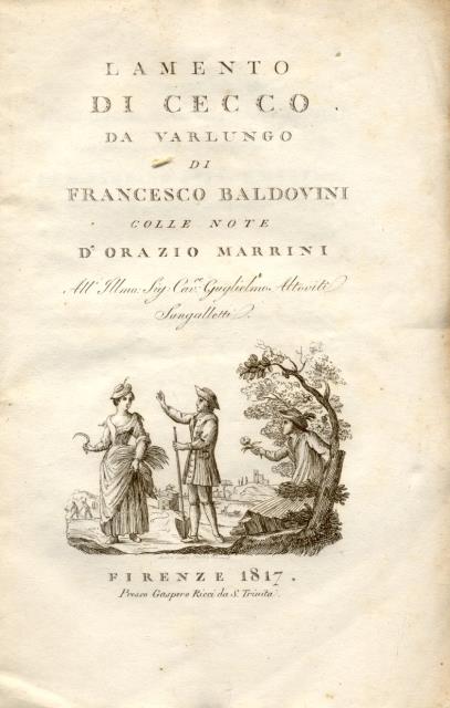 LAMENTO DI CECCO DI VARLUNGO. Colle note di Orazio Marrini.