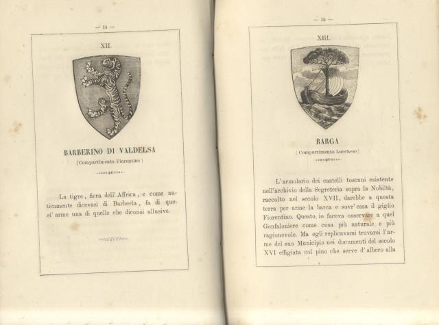 LE ARMI DEI MUNICIPJ TOSCANI. Illustrate dal Cav.Luigi Passerini, pubblicate …