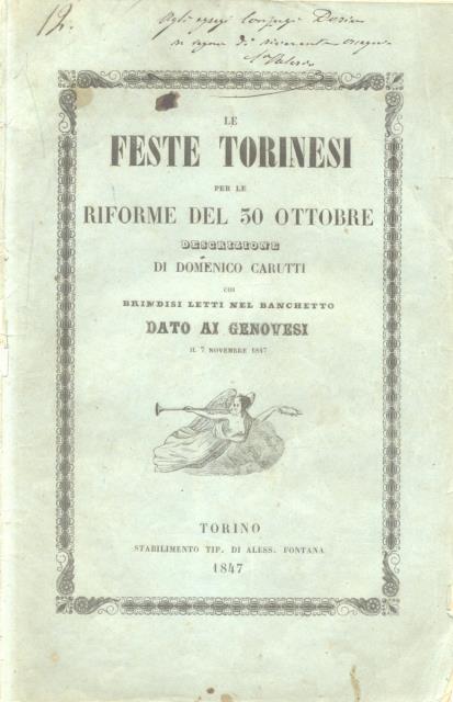 LE FESTE TORINESI PER LE RIFORME DEL 30 OTTOBRE. Descrizione …