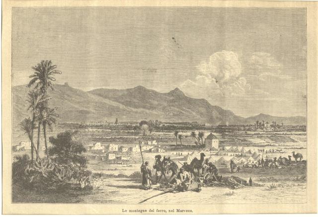 LE MONTAGNE DEL FERRO NEL MAROCCO. Xilografia originale tratta da …