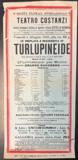 Locandina per la rivista comico - satirica in tre atti …