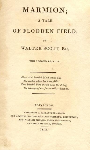 MARMION. A tale of flodden field.
