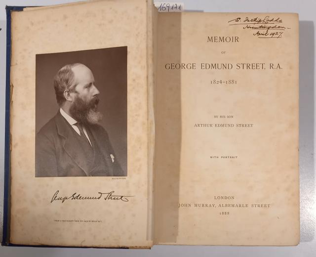 MEMOIR OF GEORGE EDMUND STREET, 1824-1881. By his son Arthur …