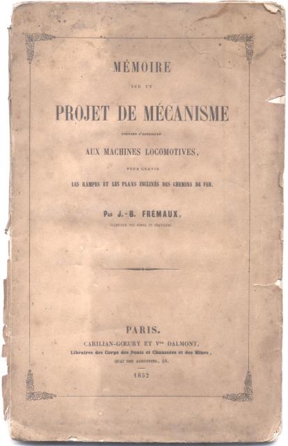 MÉMOIRE SUR UN PROJET DE MECANISME POUVANT S'APPLIQUER AUX MACHINES …
