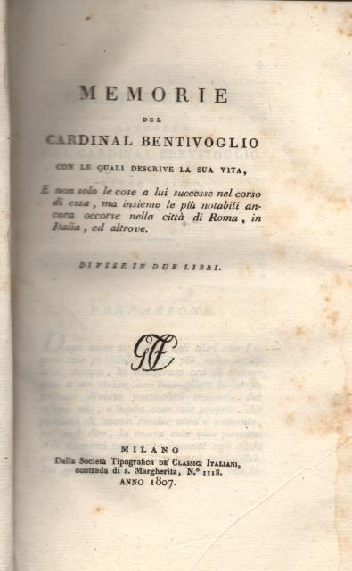 MEMORIE CON LE QUALI DESCRIVE LA SUA VITA. E non …