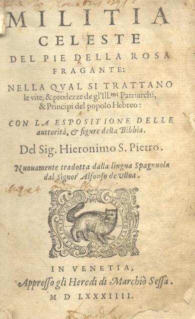 MILITIA CELESTE DEL PIE DELLA ROSA FRAGANTE. Nella qual si …