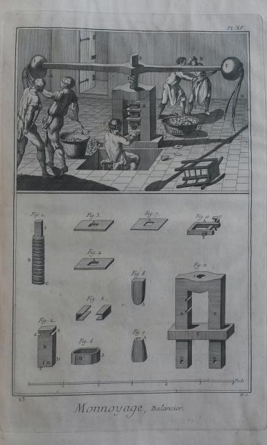 MONNOYAGE. 19 tavole tratte da "Planches pour l'"Encyclopédie ou pour …