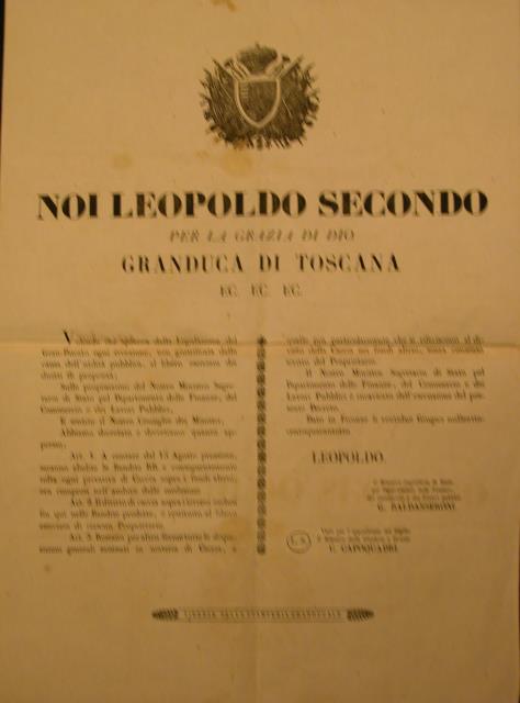 Notificazione originale, promulgata in data 22 giugno 1848 in cui …