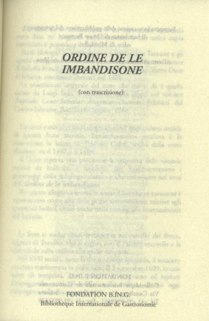 ORDINE DE LE IMBANDISONE.