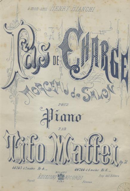 PAS DE CHARGE. Morceau de salon pour Piano à 4 …