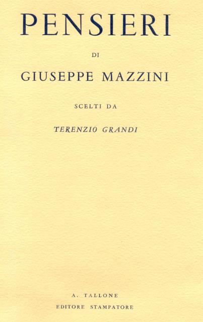PENSIERI. Scelti da Terenzio Grandi.