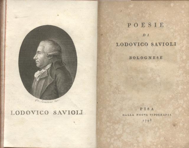POESIE DI LODOVICO SAVIOLI BOLOGNESE.
