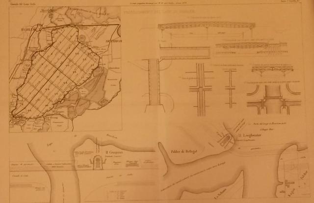 PROSCIUGAMENTO DEL LAGO DI HAARLEM. Tavola illustrativa tratta da "Giornale …