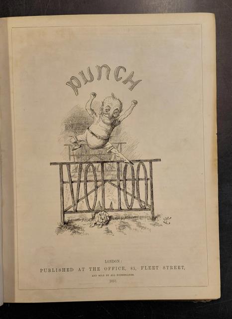 PUNCH or THE LONDON CHARIVARI. Pubblicazione satirica settimanale. Volume 100.