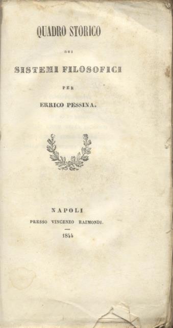 QUADRO STORICO DEI SISTEMI FILOSOFICI.