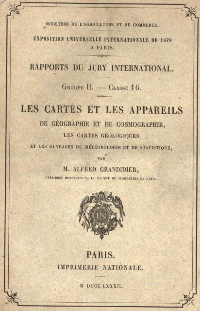 RAPPORT SUR LES CARTES ET LES APPAREILS DE GÉOGRAPHIE ET …