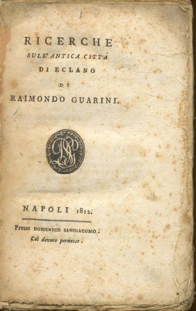 RICERCHE SULL'ANTICA CITTA' DI ECLANO.