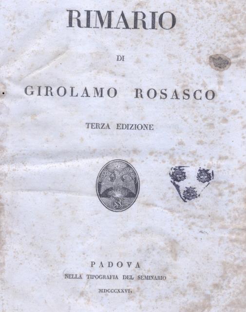 RIMARIO. Terza edizione.