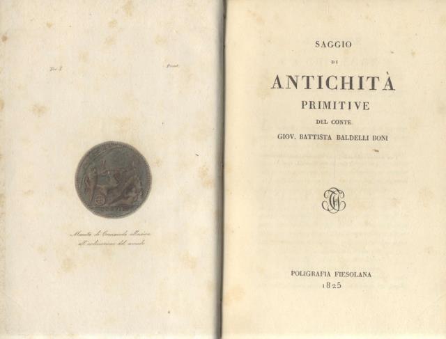 SAGGIO DI ANTICHITA' PRIMITIVE.