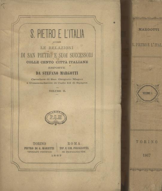 SAN PIETRO E L'ITALIA. Ovvero le relazioni di San Pietro …