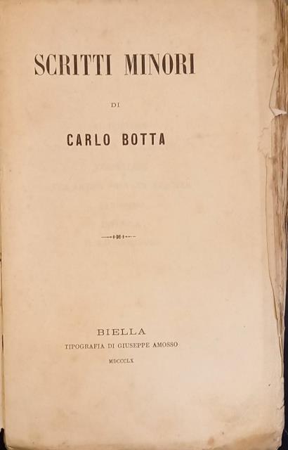 SCRITTI MINORI.