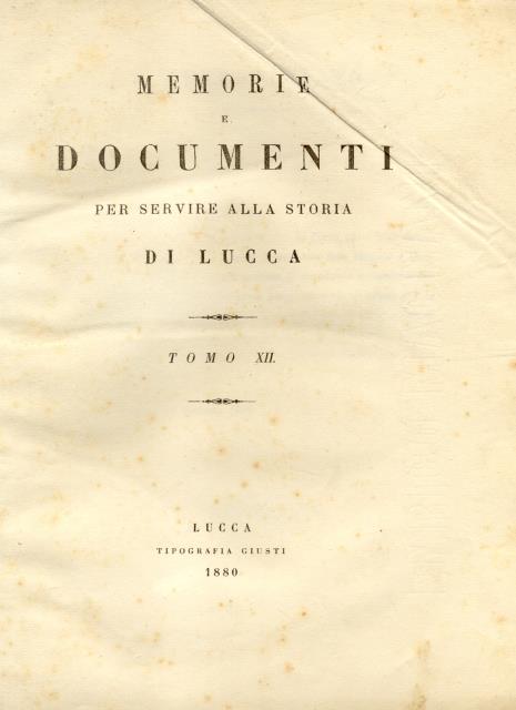 STORIA DELLA MUSICA IN LUCCA.