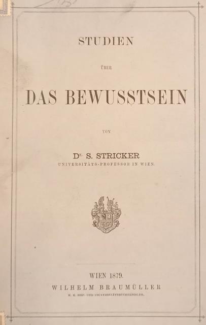 STUDIEN ÜBER DAS BEWUSSTSEIN.