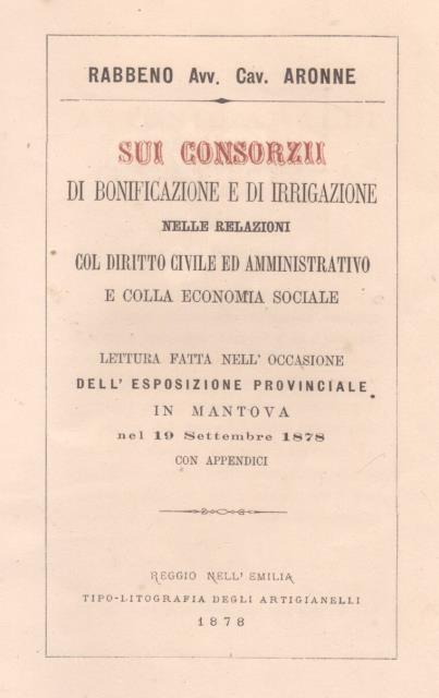 SUI CONSORZI DI BONIFICAZIONE E DI IRRIGAZIONE. Nelle relazioni col …