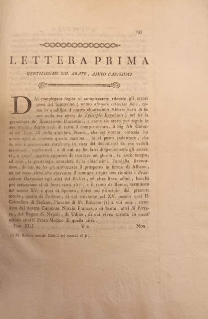 SULLE ANTICHE MEMORIE DI CASTEL DURANTE OGGI URBANIA. Lettere del …