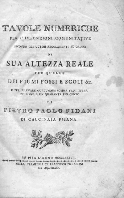 TAVOLE NUMERICHE PER L'IMPOSIZIONI COMUNITATIVE SECONDO GLI ULTIMI REGOLAMENTI ED …