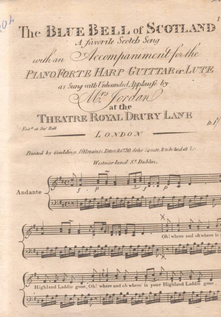 THE BLUE BELL OF SCOTLAND. A favorite Scotch Song with …