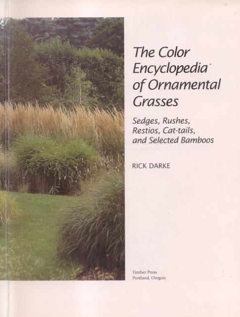 THE COLOR ENCYCLOPEDIA OF ORNAMENTAL GRASSES. Sedge, Ruhes, Restios, Cat …