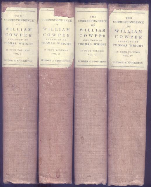 THE CORRESPONDENCE OF WILLIAM COWPER. Arranged in chronological order, with …