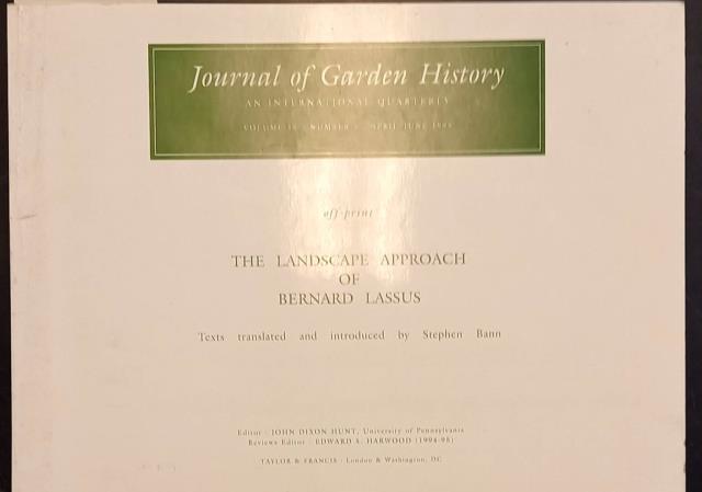 THE LANDSCAPE APPROACH OF BERNARD LASSUS. Part II. Estratto da …