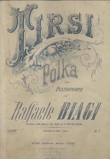 TIRSI. Polka per Pianoforte (Pl.n°35180).