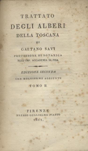 TRATTATO DEGLI ALBERI DELLA TOSCANA.