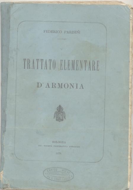 TRATTATO ELEMENTARE D'ARMONIA.