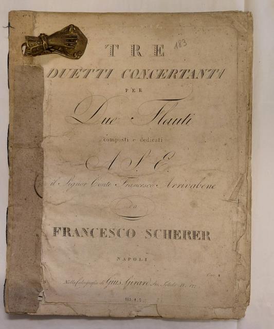 TRE DUETTI CONCERTANTI PER DUE FLAUTI. Composti e dedicati al …