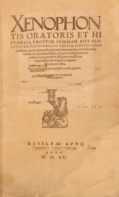 Xenophontis oratoris et historici, propter summam eius eloquentiam, doctissimorum omnium …
