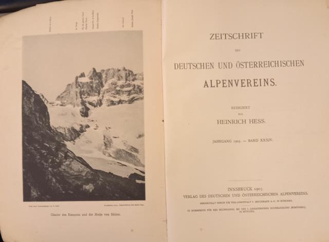 ZEITSCHRIFT DES DEUTSCHEN UND ÖSTERREICHISCHEN ALPENVEREINS. 1903-1905.